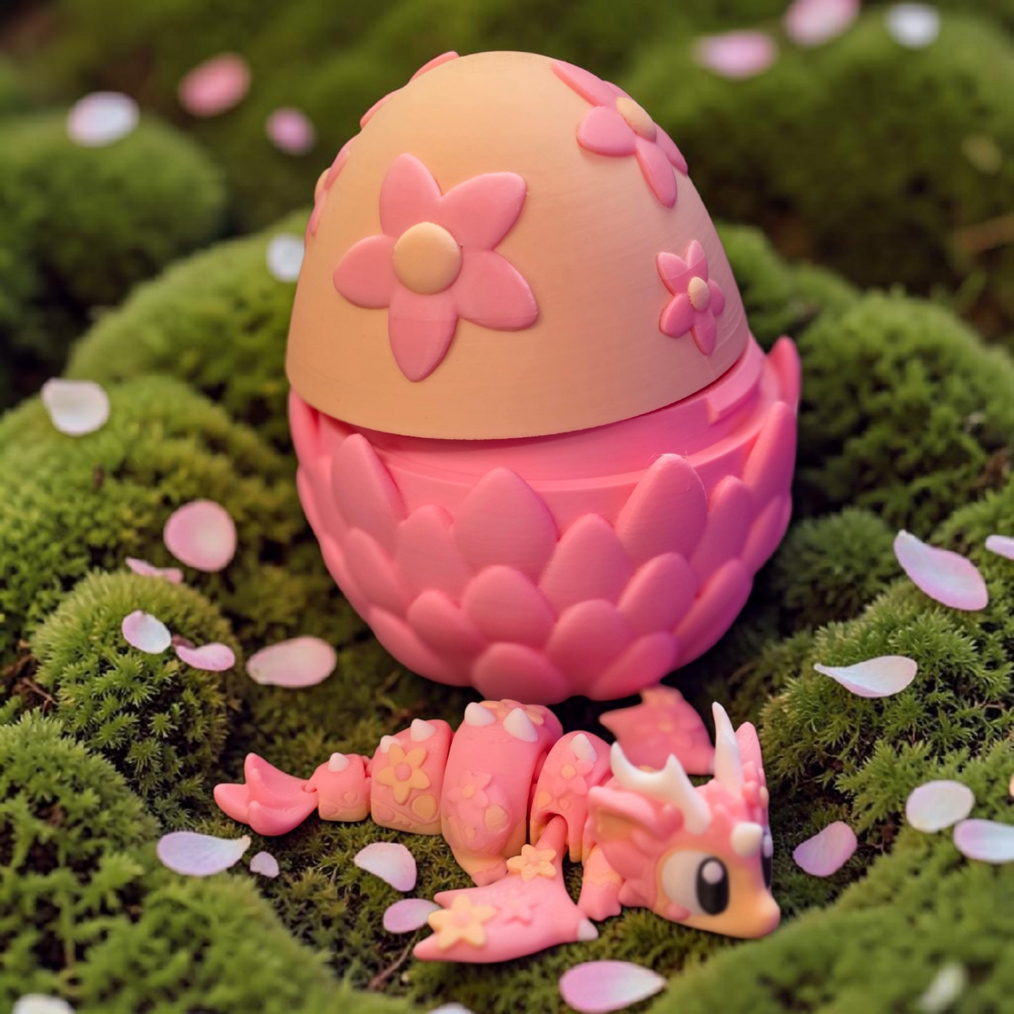 Cherry Blossom Dragon With Matching Egg