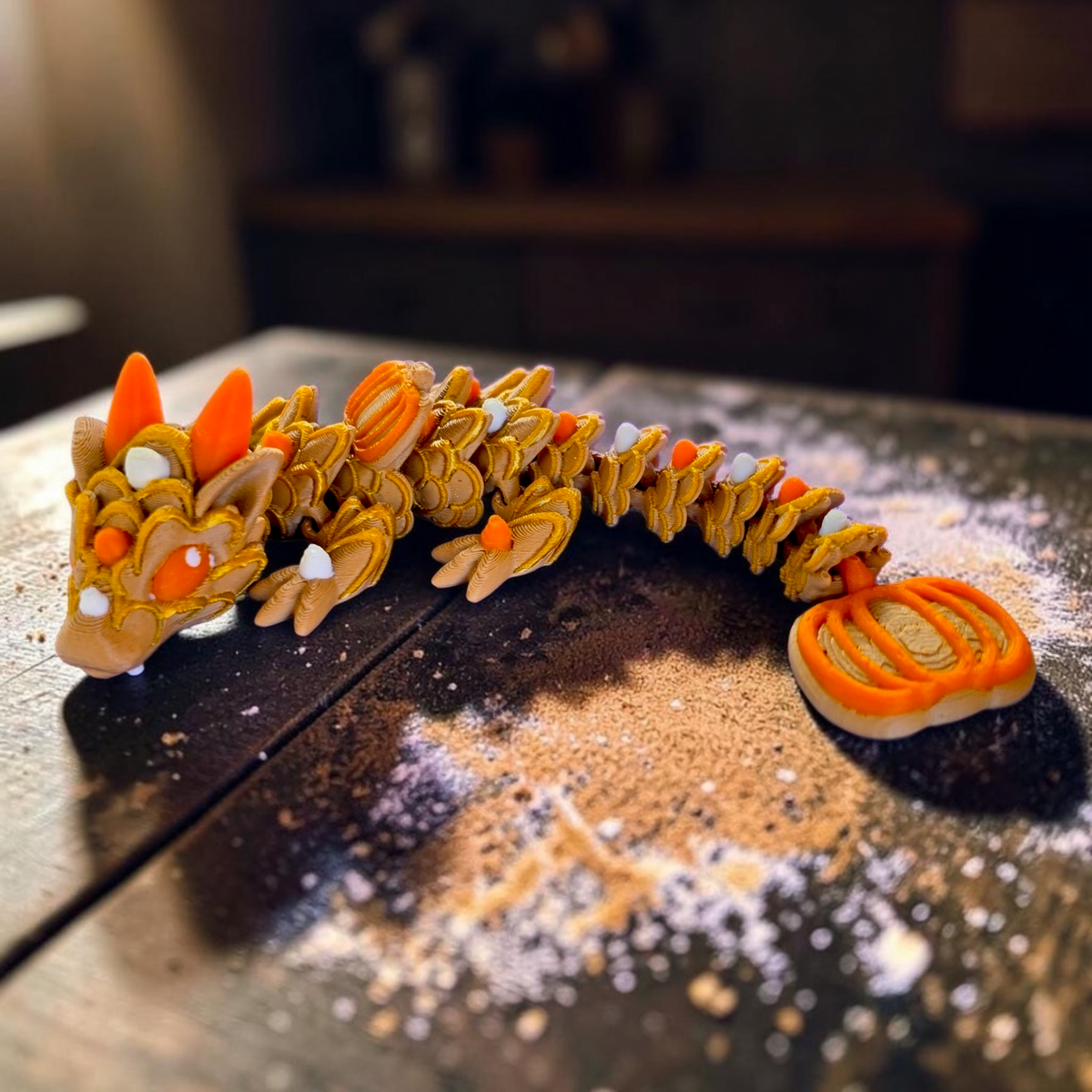 Pumpkin Gingerbread Baby Dragon