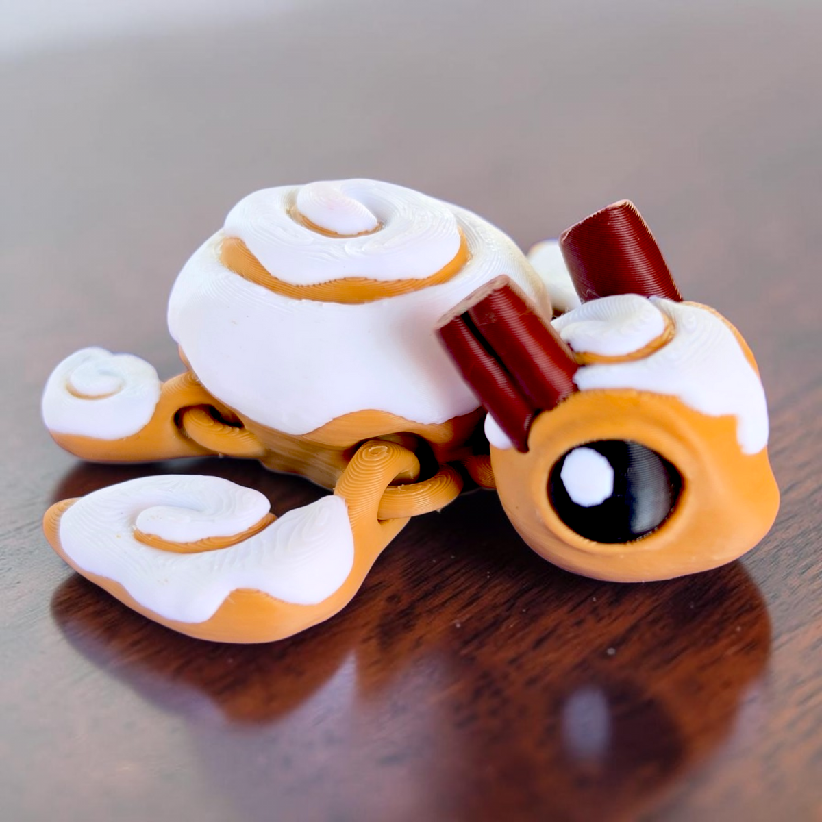 Cinnamon Swirl Turtle Baby Animal