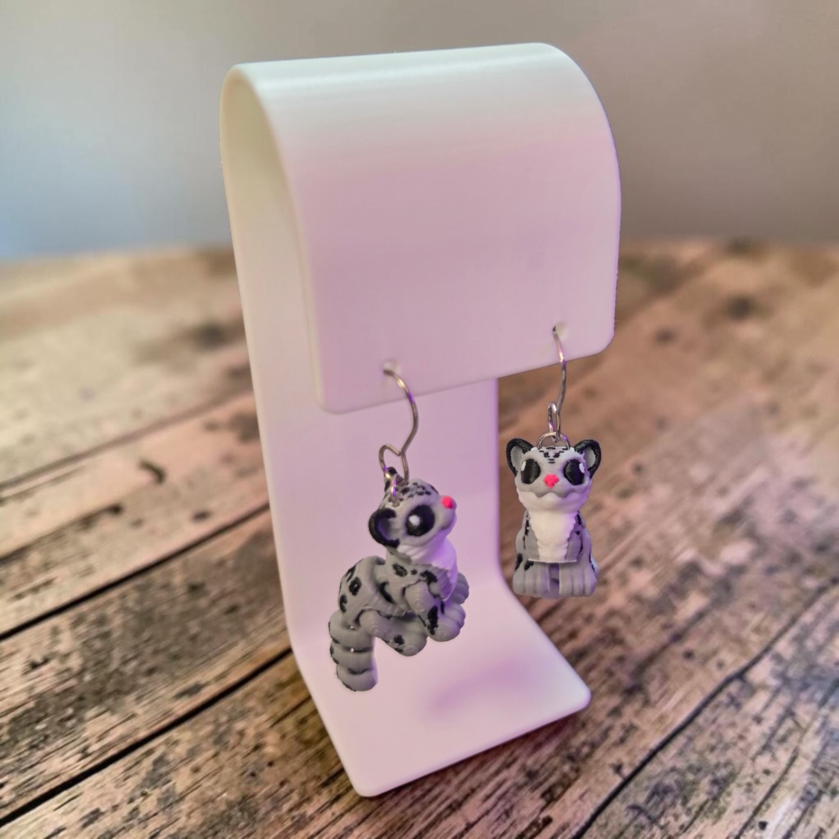 Snow Leppard Earrings