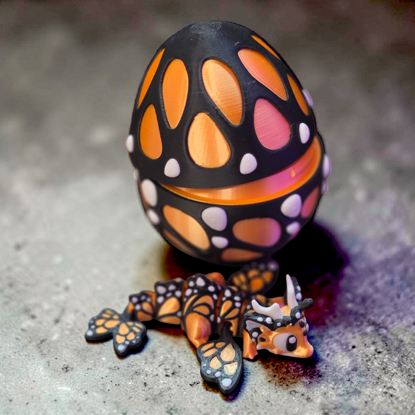 Monarch Dragon With Matching Egg