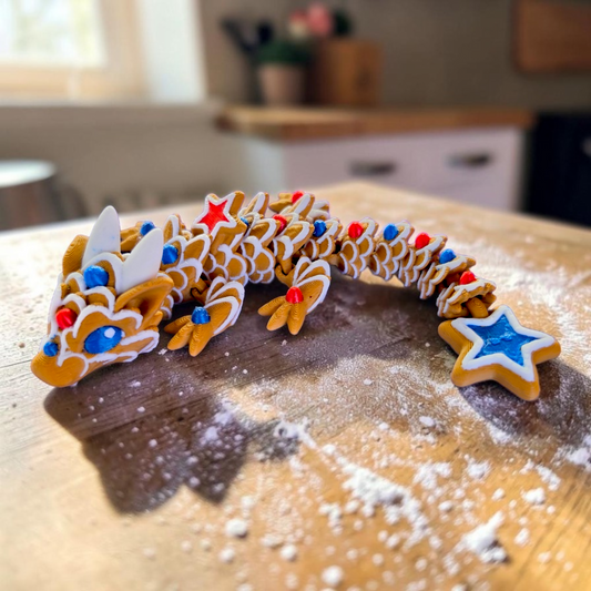 USA Gingerbread Baby Dragon