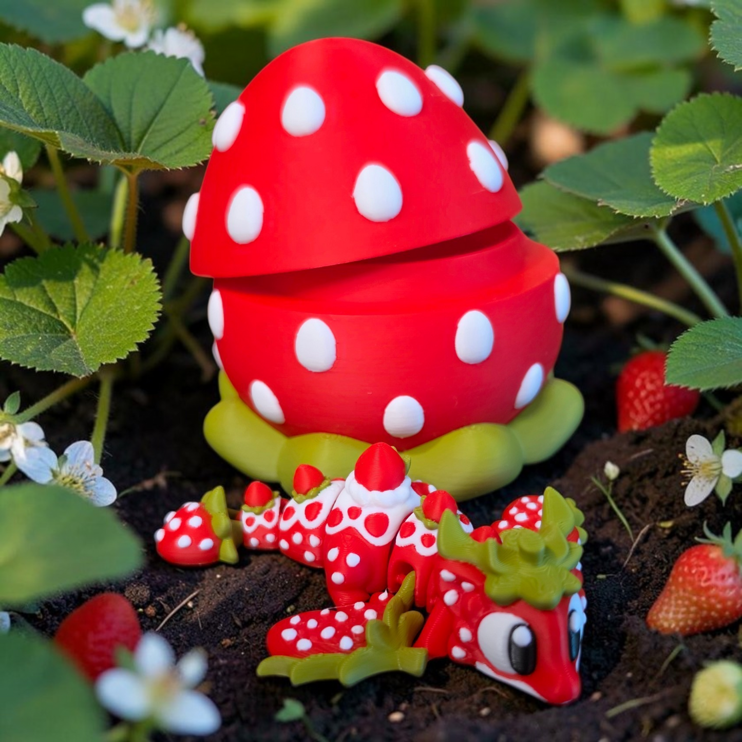 Strawberry Dragon With Matching Egg