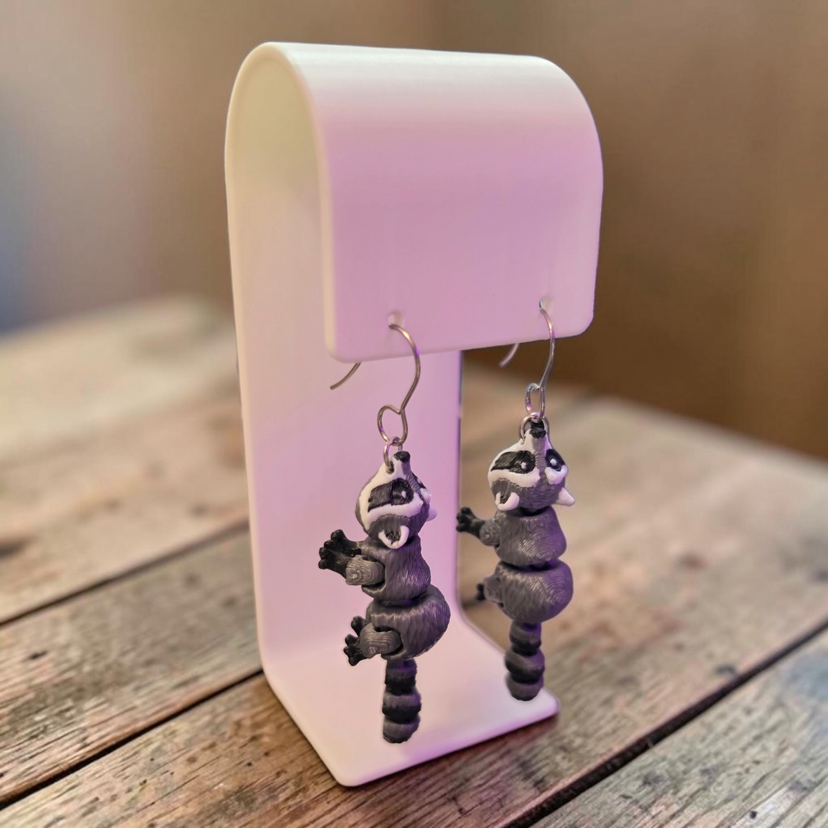 Raccoon Earrings