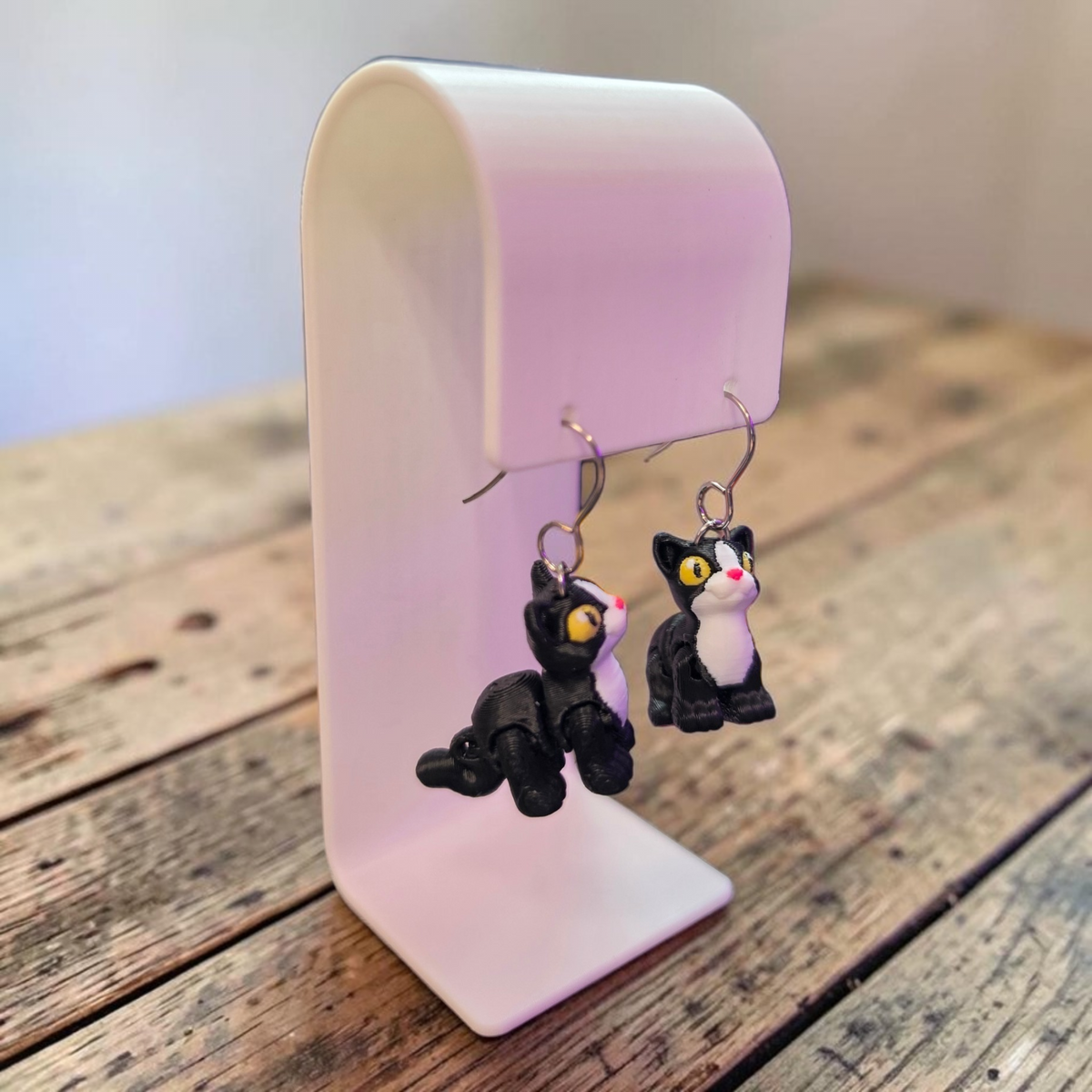 Tuxedo Cat Earrings
