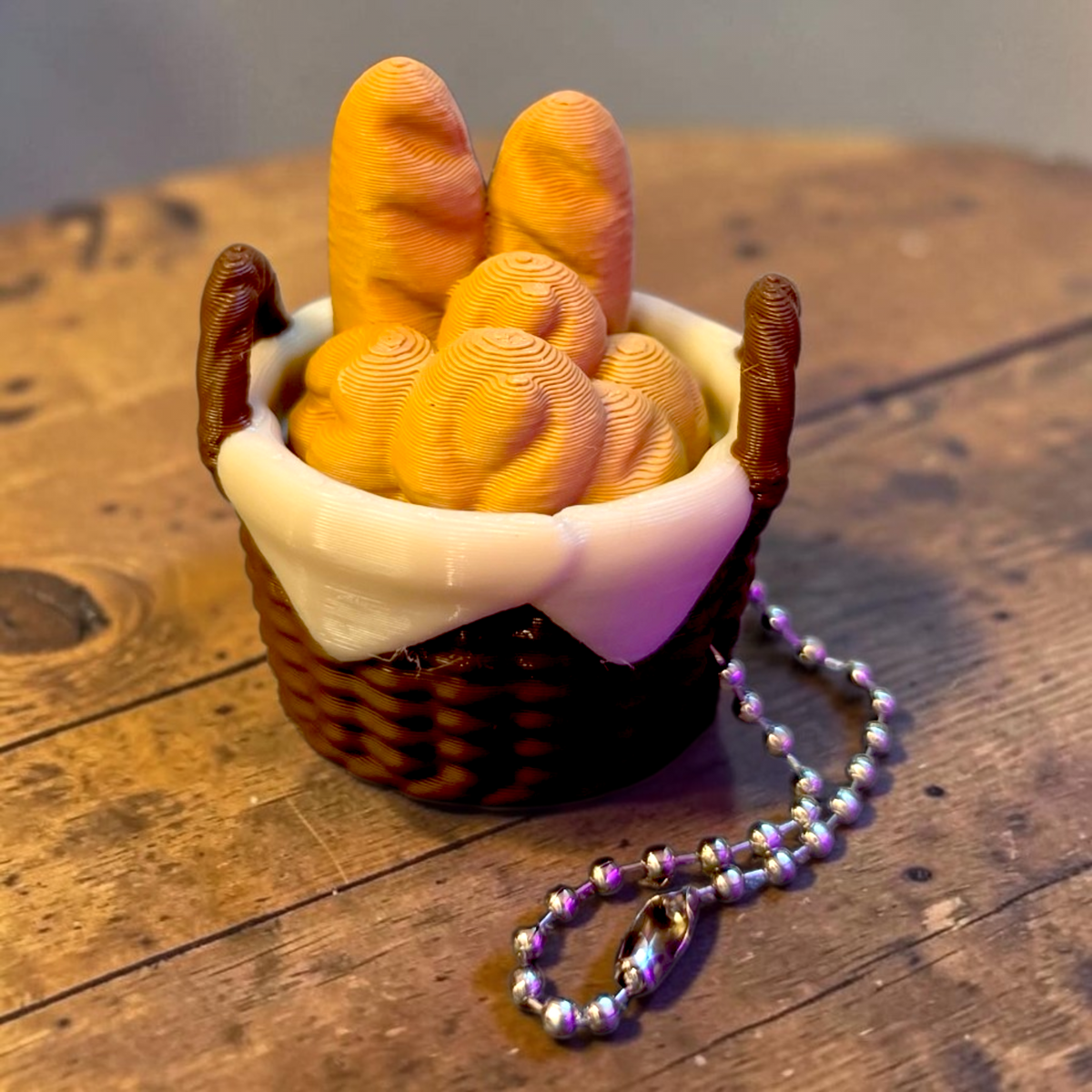 Bread Basket Clicker Keychain