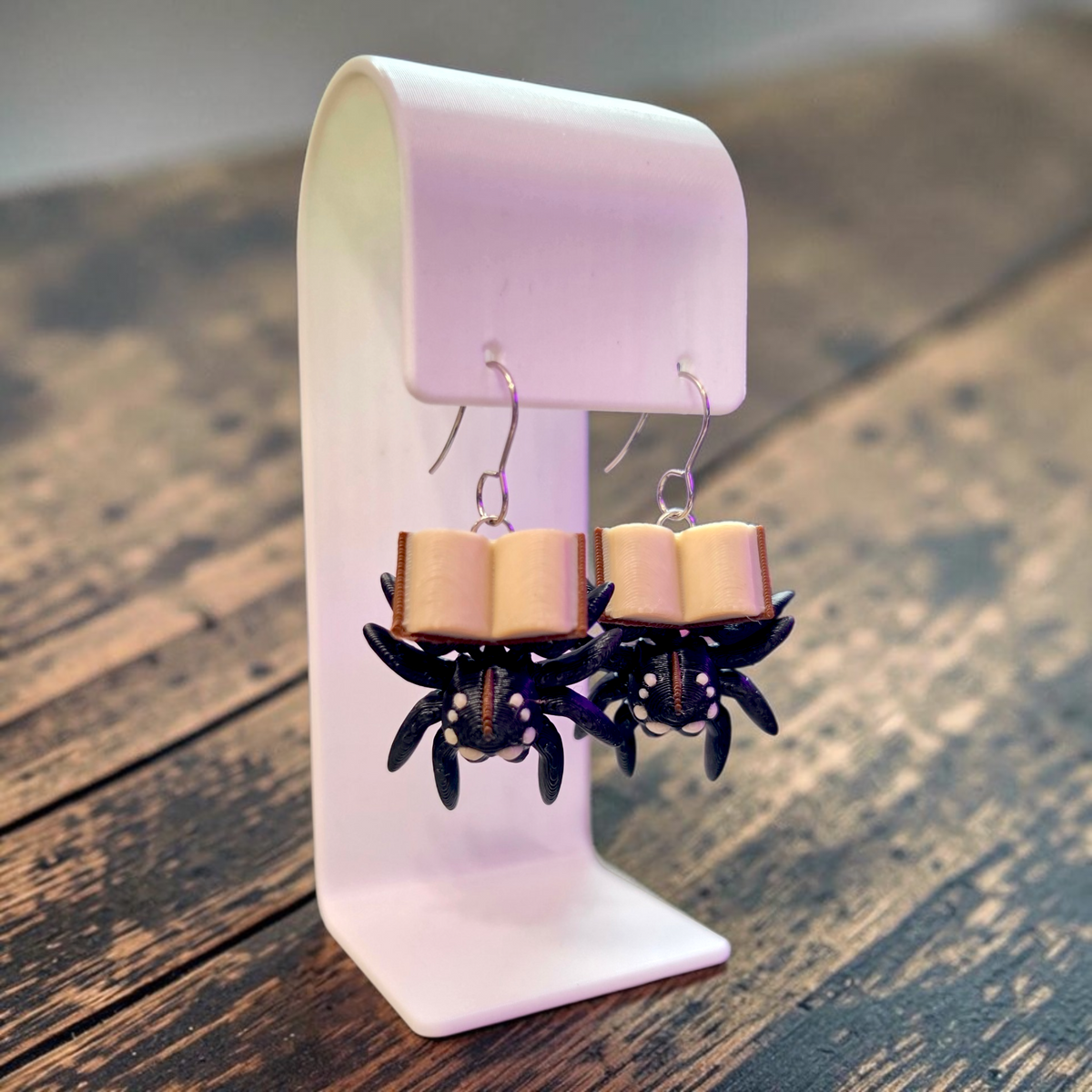 Book Spider Earrings